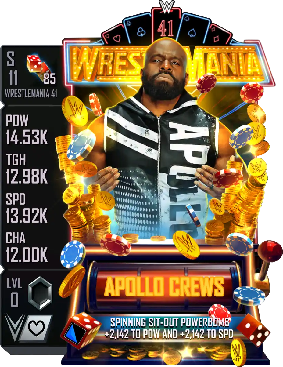 Wrestlemania 41, Apollo Crews, Standard Card from WWE Supercard