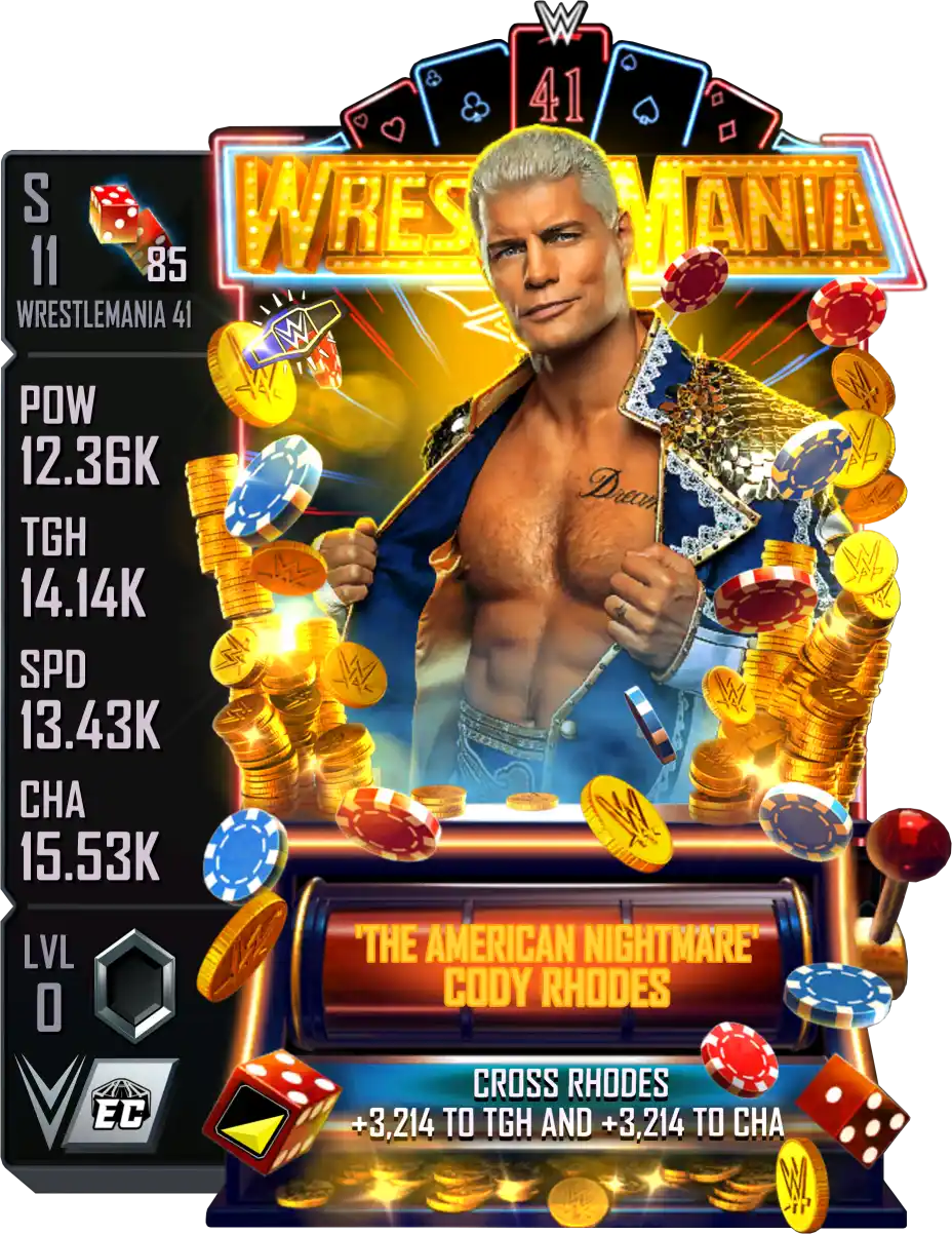 Wrestlemania 41, Cody Rhodes, Standard Card from WWE Supercard