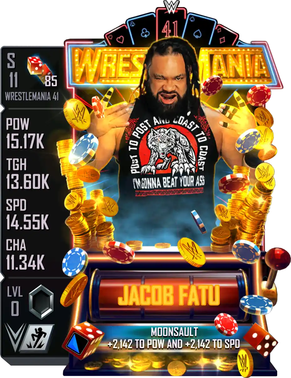 Wrestlemania 41, Jacob Fatu, Standard Card from WWE Supercard