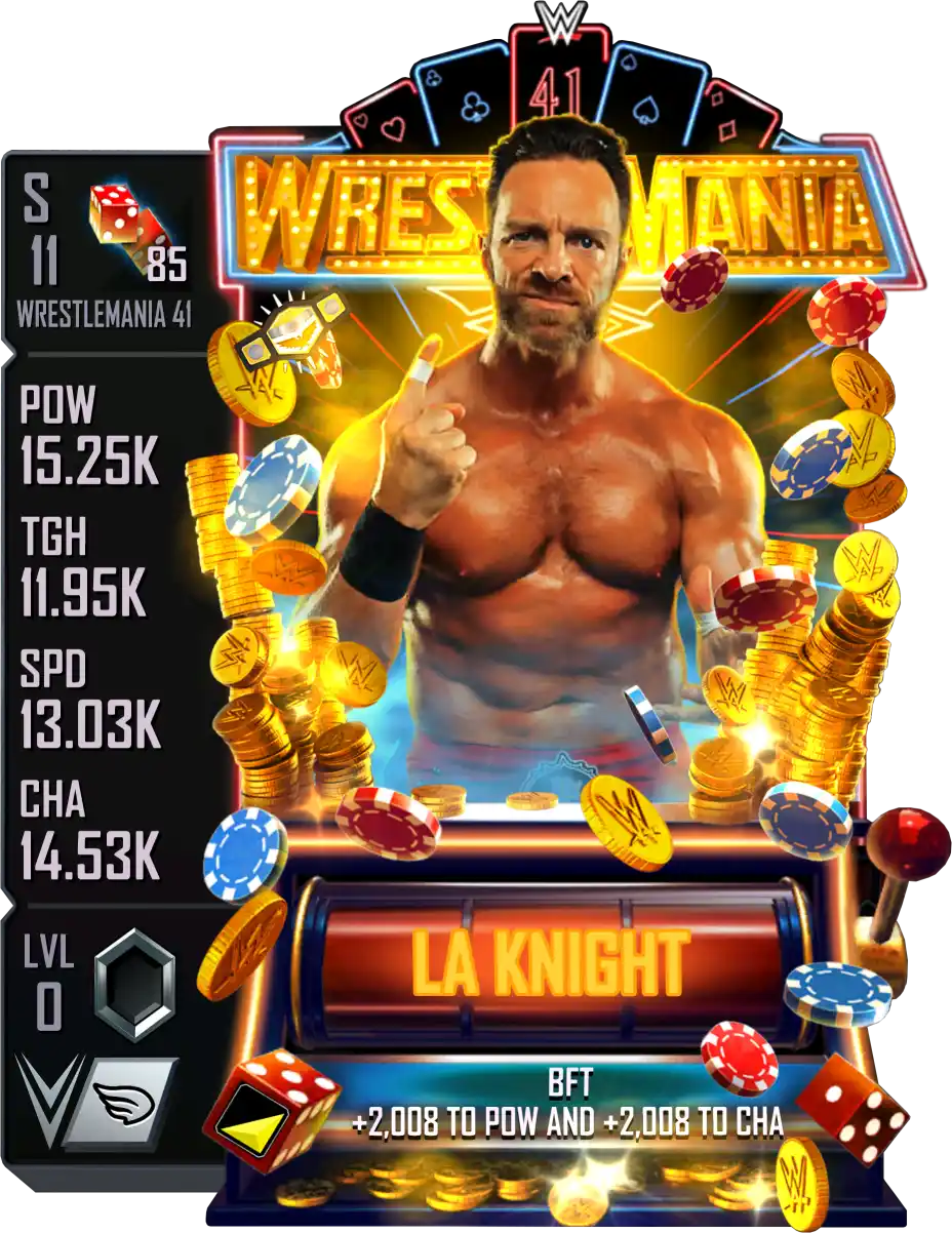 Wrestlemania 41, LA Knight, Standard Card from WWE Supercard