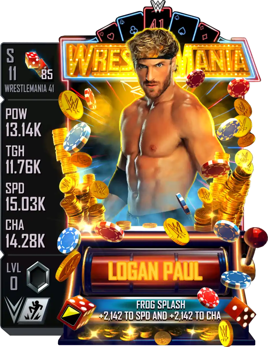 Wrestlemania 41, Logan Paul, Standard Card from WWE Supercard