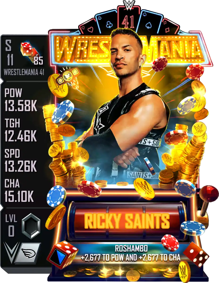 Wrestlemania 41, Ricky Saints, Standard Card from WWE Supercard